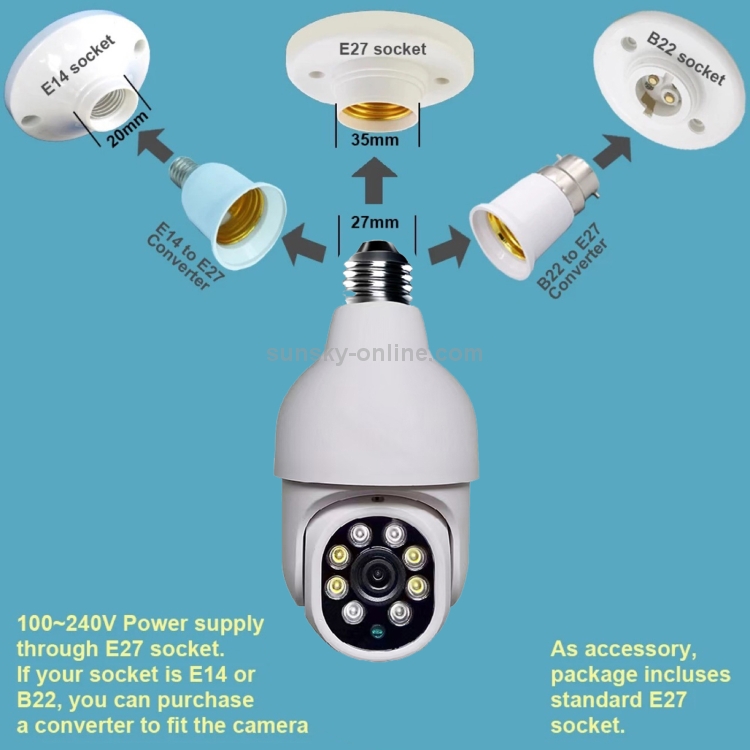 outdoor light bulb camera wifi