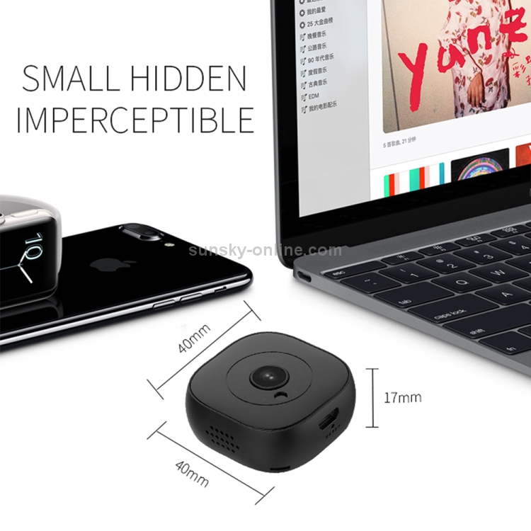 H9 Mini HD 1280 x 720P 120 GRADOS Cámara de vigilancia inalámbrica inteligente con WiFi inteligente inteligente (blanco) - 9