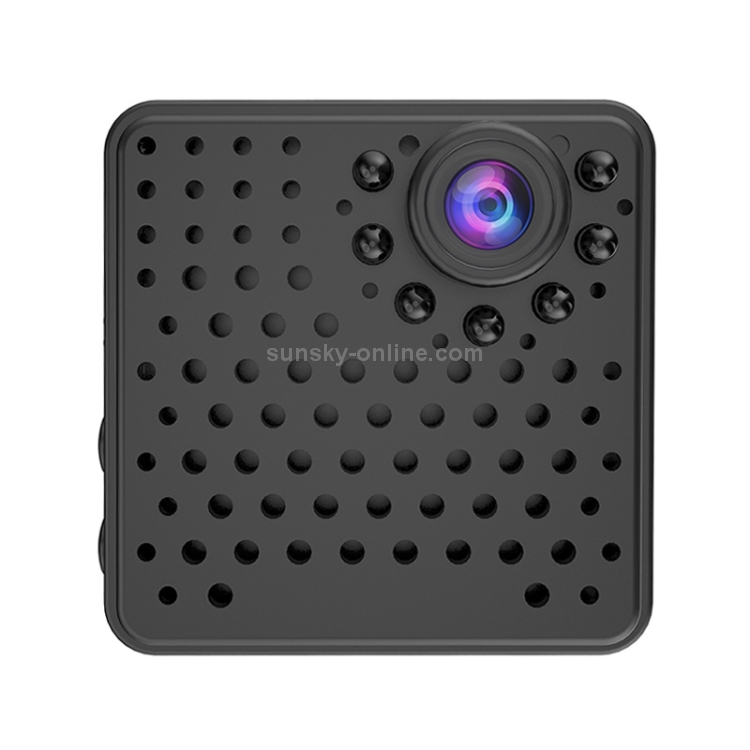 Mini cámara de seguridad inteligente W18 1080P HD WiFi, compatible con gran angular de 155 grados y detección de movimiento y visión nocturna por infrarrojos y tarjeta TF - 1
