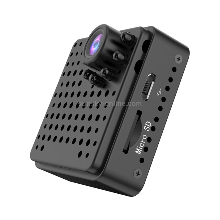 Mini cámara de seguridad inteligente W18 1080P HD WiFi, compatible con gran angular de 155 grados y detección de movimiento y visión nocturna por infrarrojos y tarjeta TF - 4