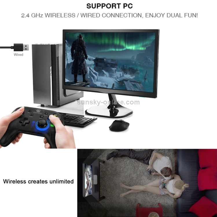 GameSir T4 2.4G Wireless Edition Gamepad Game Controller with USB Receiver GameSir T4 2.4G Wireless Edition Gamepad Game Controller with USB Receiver