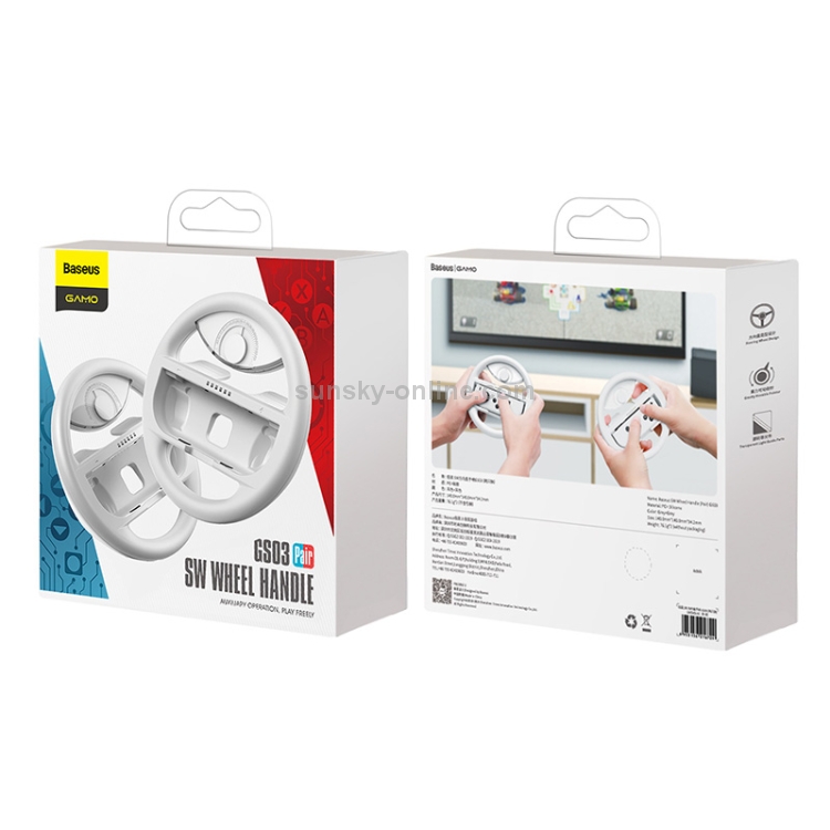 Baseus 1 Pair Steering Wheel Handle Gamepad GS03 for Switch(Grey)