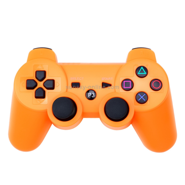 Snowflake Button Wireless Bluetooth Gamepad Game Controller for PS3(Orange) - 1
