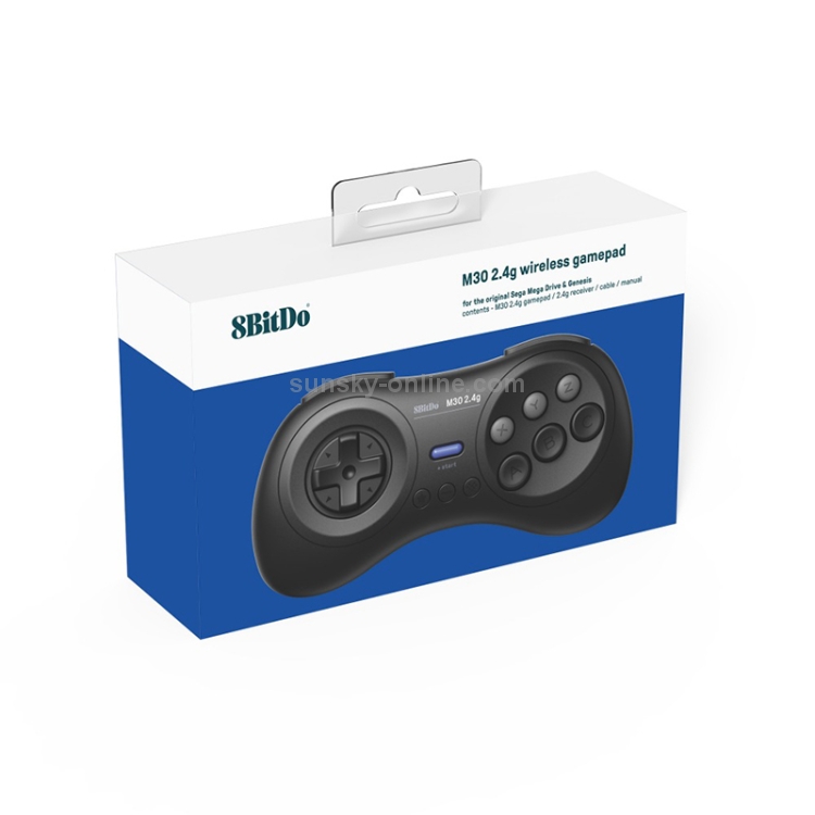 8BitDo M30 2.4G Wireless Gamepad for the Original Sega Genesis and Sega Mega Drive - Sega Genesis 8BitDo M30 2.4G Wireless Gamepad for the Original Sega Genesis and Sega Mega Drive - Sega Genesis