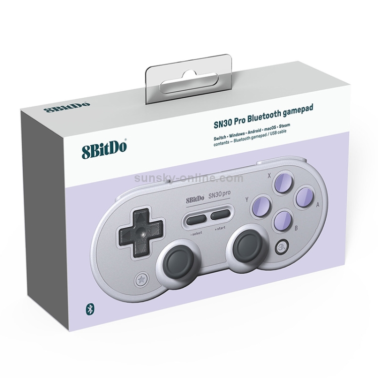8Bitdo SN30ProG Retro Wireless Bluetooth Controller Gamepad For Nintend For Switch Joystick For Android Windows macOS(Light Grey) 8Bitdo SN30ProG Retro Wireless Bluetooth Controller Gamepad For Nintend For Switch Joystick For Android Windows macOS(Light Grey)