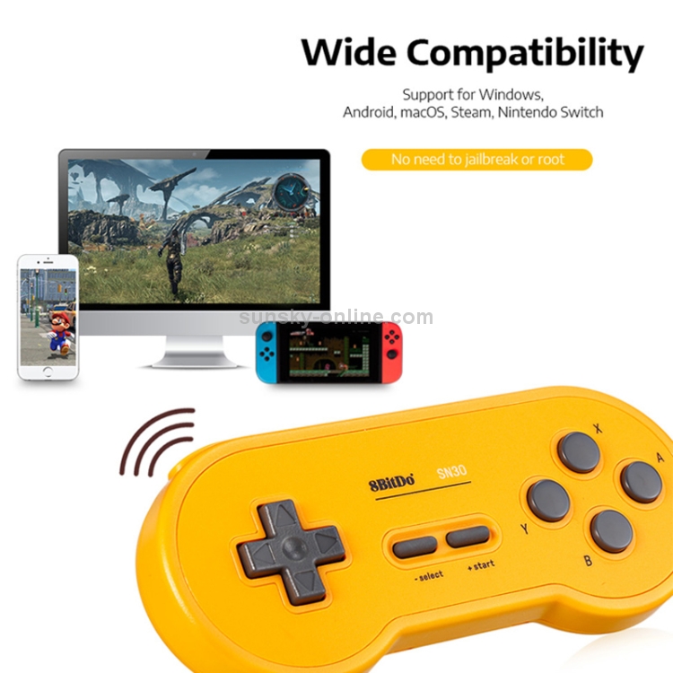 8BitDo SN30 Wireless Bluetooth Controller, Support Nintendo Switch Android MacOS Gamepad(Grey) 8BitDo SN30 Wireless Bluetooth Controller, Support Nintendo Switch Android MacOS Gamepad(Grey)