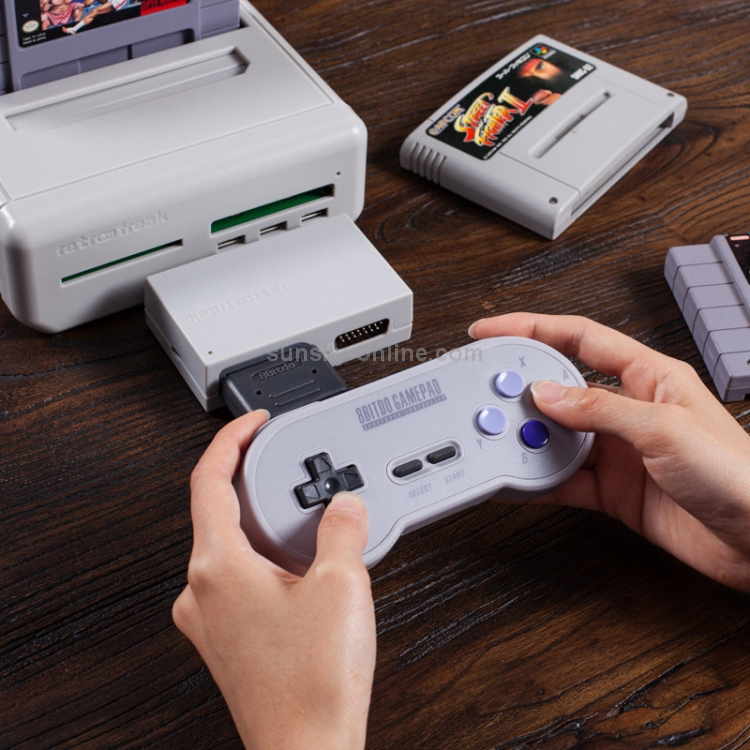 8Bitdo SN30 2.4G Wireless Gamepad Retro Controller with 2.4G NES Receiver USB-C Wireless Game Pad for SNES Classic Edition(Grey) 8Bitdo SN30 2.4G Wireless Gamepad Retro Controller with 2.4G NES Receiver USB-C Wireless Game Pad for SNES Classic Edition(Grey)