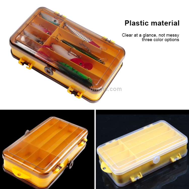 Portable Outdoor Lure Box Transparent Plastic Double-sided Storage