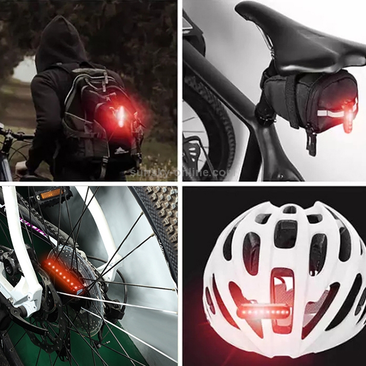 Luz Trasera De Bicicleta, Luz Trasera De Bicicleta Recargable USB Para  Ciclismo, Advertencia De Seguridad De Mochila De Casco, Accesorios De  Bicicleta