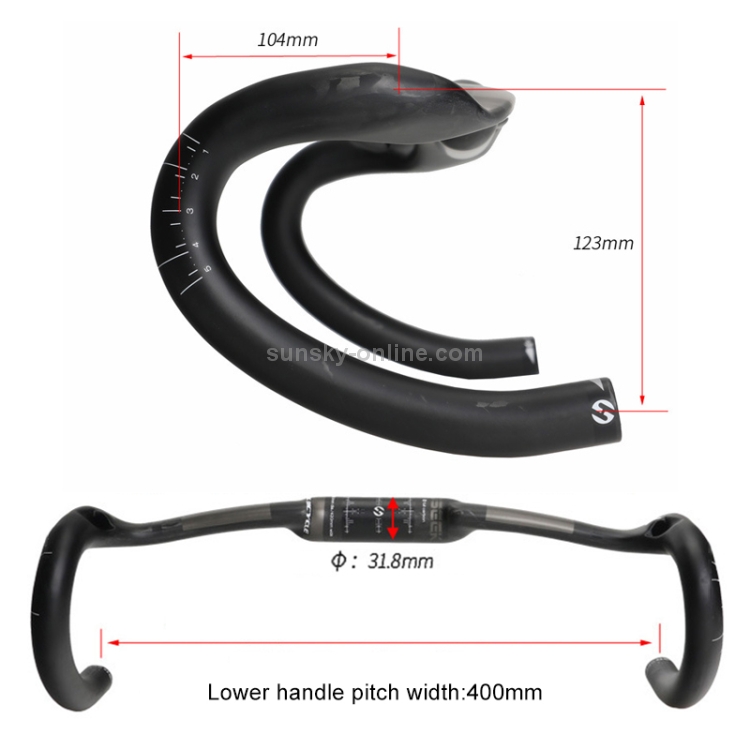 Road bike best sale handlebar size chart