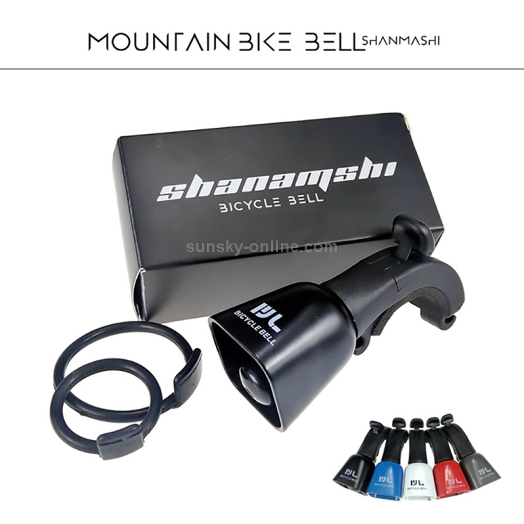 SHANMASHI Bicycle Bell Mountain Bike Bull Head Bell Titanium Color