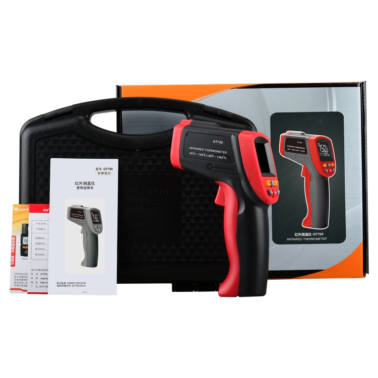 GT750 Portable Digital Laser Point Infrared Thermometer, Temperature