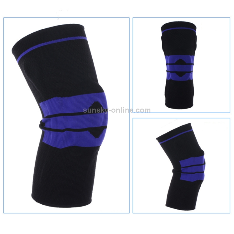 A Pair Sports Knee Pads Long Warm Compression Leggings Basketball Football  Mountaineering Running Meniscus Patella Protector, Specification: L (Black  Purple)