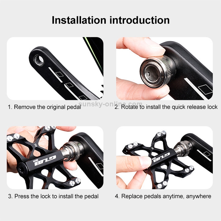 Quick release outlet bicycle pedals