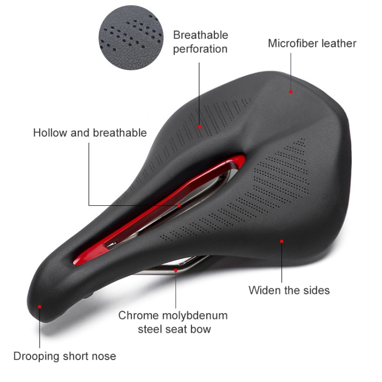 PROMEND SD 576 Nylon Fiber Triathlon Bicycle Saddle Black