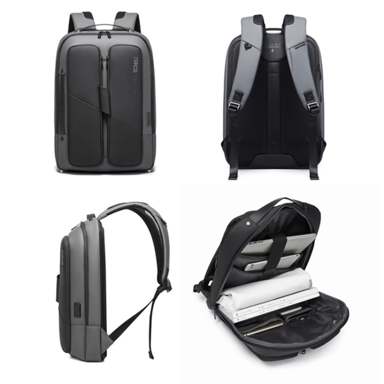 Bange BG-7238 Men Waterproof Anti-theft Backpack with USB Port, Size: 46 x 32 x 14cm(Black) - B1