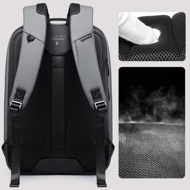 Bange BG-7238 Men Waterproof Anti-theft Backpack with USB Port, Size: 46 x 32 x 14cm(Black) - B3