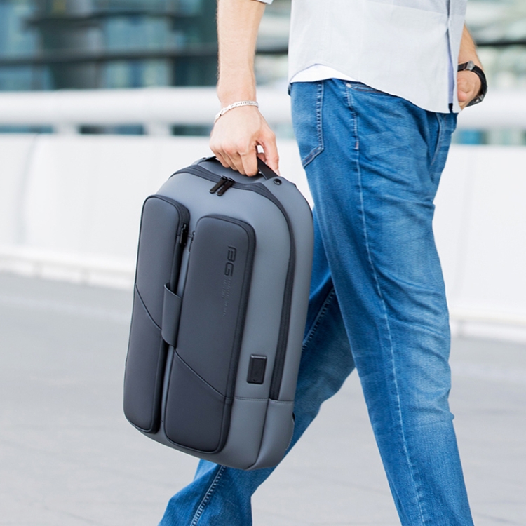 Bange BG-7238 Men Waterproof Anti-theft Backpack with USB Port, Size: 46 x 32 x 14cm(Black) - B6