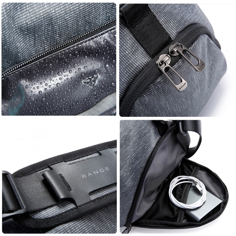 Bange BG-7551 Wet and Dry Separation Fitness Travel Bag for Men / Women, Size: 46 x 26 x 17cm(Black) - B3