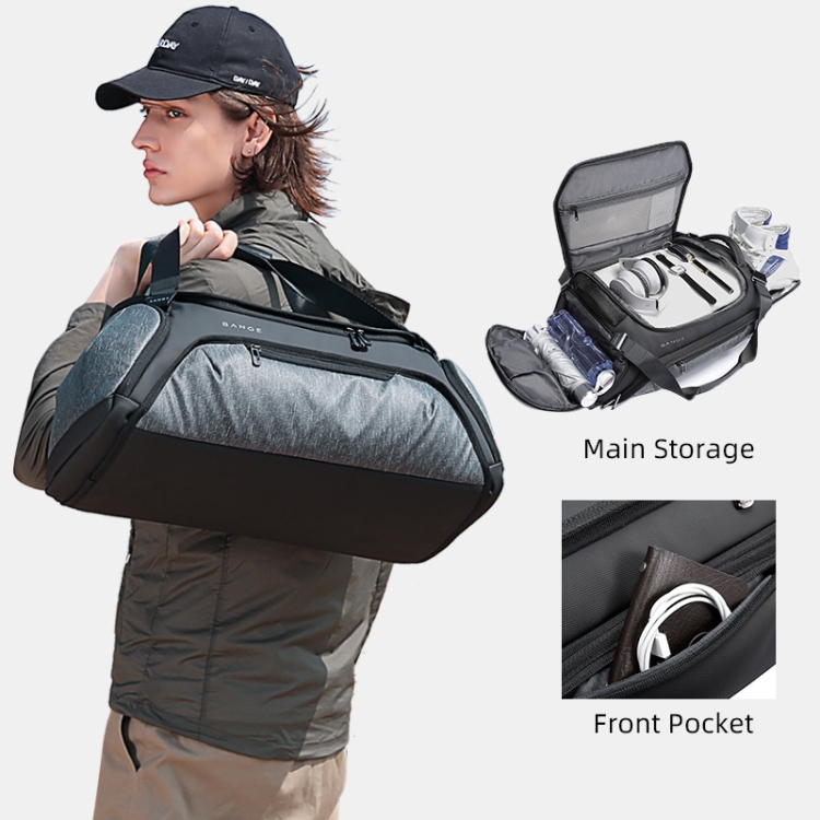 Bange BG-7561 Wet and Dry Separation Fitness Travel Bag for Men / Women, Size: 52 x 24 x 22cm(Grey) - 1