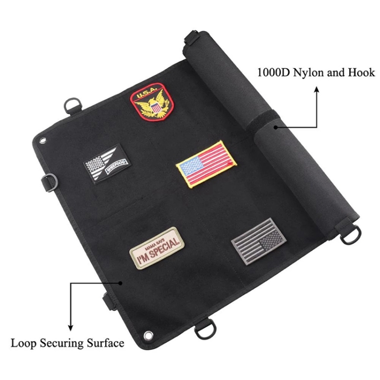 KOSIBATE CL-126 Hook and Loop Fastener Badge Storage Board with Hook(Black)