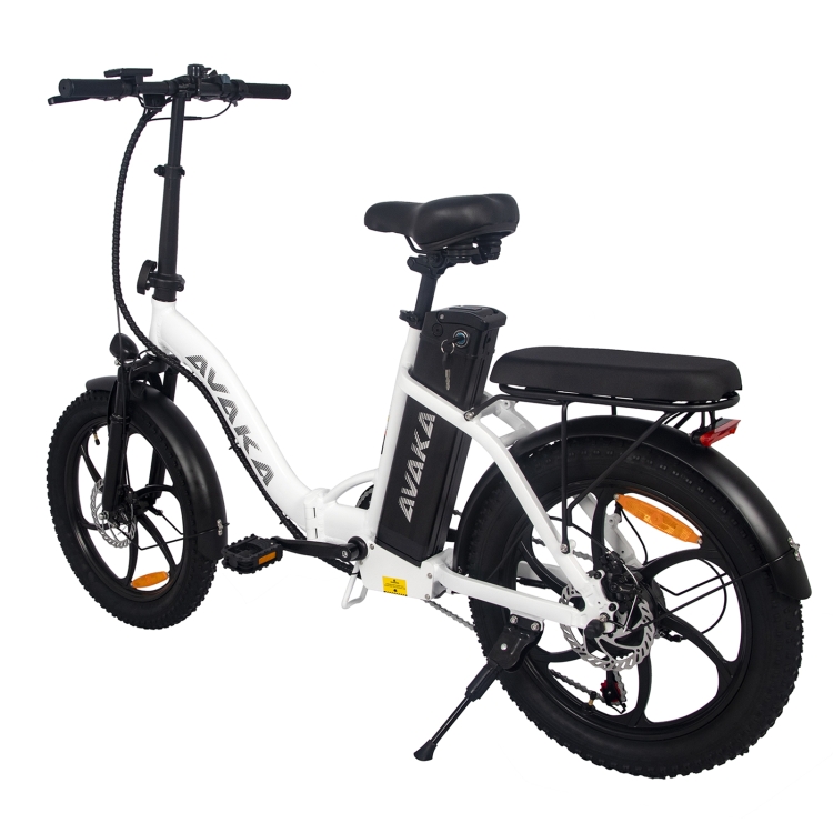 [Entrepôt EU] Vélo électrique pliable AVAKA BZ20 PLUS 500W 48V 15AH avec dérailleur à 7 vitesses et pneus intégrés de 20 pouces, prise UE (blanc) - 1