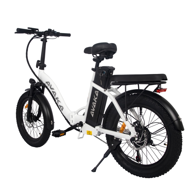 [Entrepôt EU] Vélo électrique pliable AVAKA BZ20 PLUS 500W 48V 15AH avec dérailleur 7 vitesses et pneus 20 pouces, prise UE (blanc) - 1