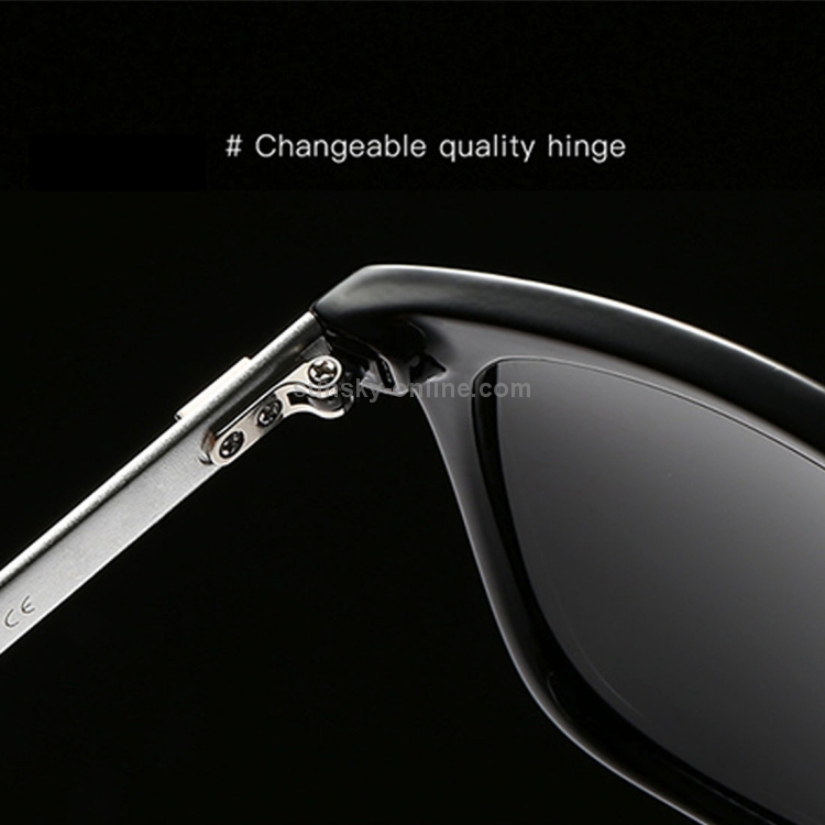 Men Retro Fashion Aluminum Magnesium Frame UV400 Polarized Sunglasses  (Black Tarnish+ Grey)