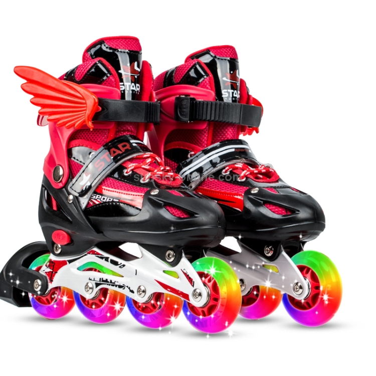 Patins à roulettes pour enfant garçon et fille, chaussures de patinage en  ligne, 4 roues, 2 rangées, pour débutant, Sports de plein air, nouvelle  collection 2021 - AliExpress