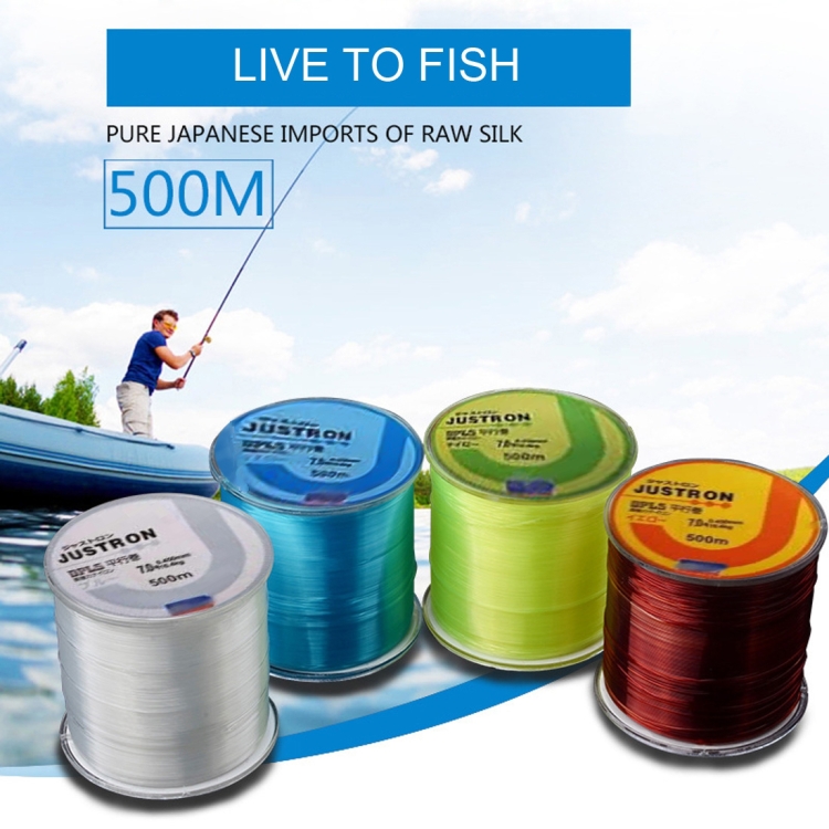 4.0# 0.32mm 10.2kg Tension 500m Extra Strong Imported Raw Silk Nylon Fishing  Line (Transparent)
