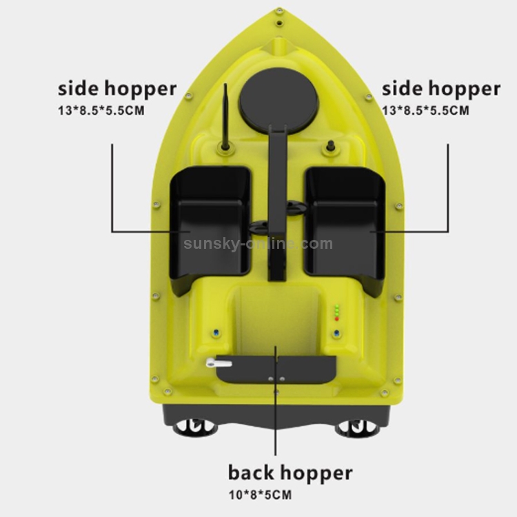 FGHFD Barco Cebador Carpfishing GPS, Barco de Cebo de Pesca con Motor Doble  e 3 Contenedores de Cebo, Crucero de una Sola Tecla, Barco Cebador Pesca  para Lagos y Ríos : 