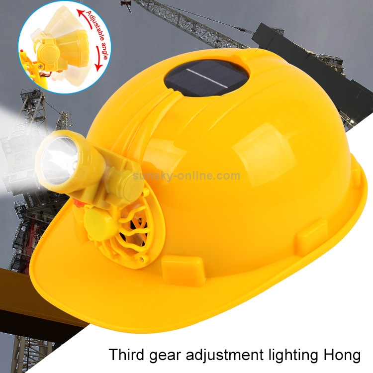 safety helmet with fan and light