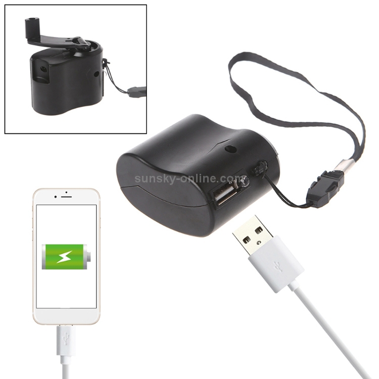 Dynamo chargeur USB universel manivelle d'urgence générateur Portable  d'extérieur pour Camping