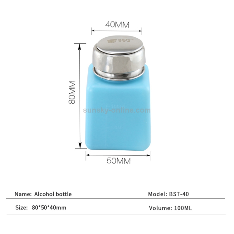 BEST-40 100ML Alcohol Bottle, Random Color Delivery - 3