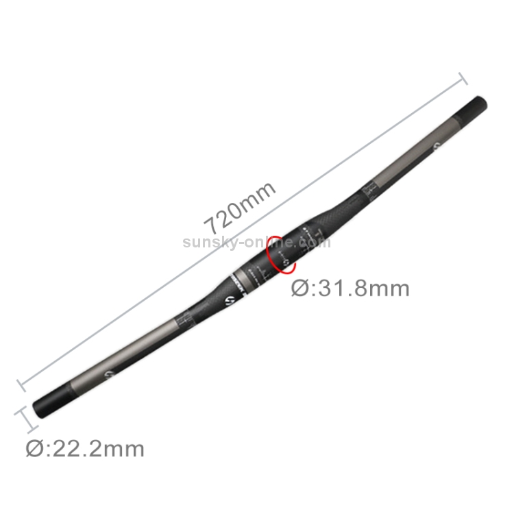 TOSEEK full carbon racefiets recht stuur, maat: 720 mm (mat)