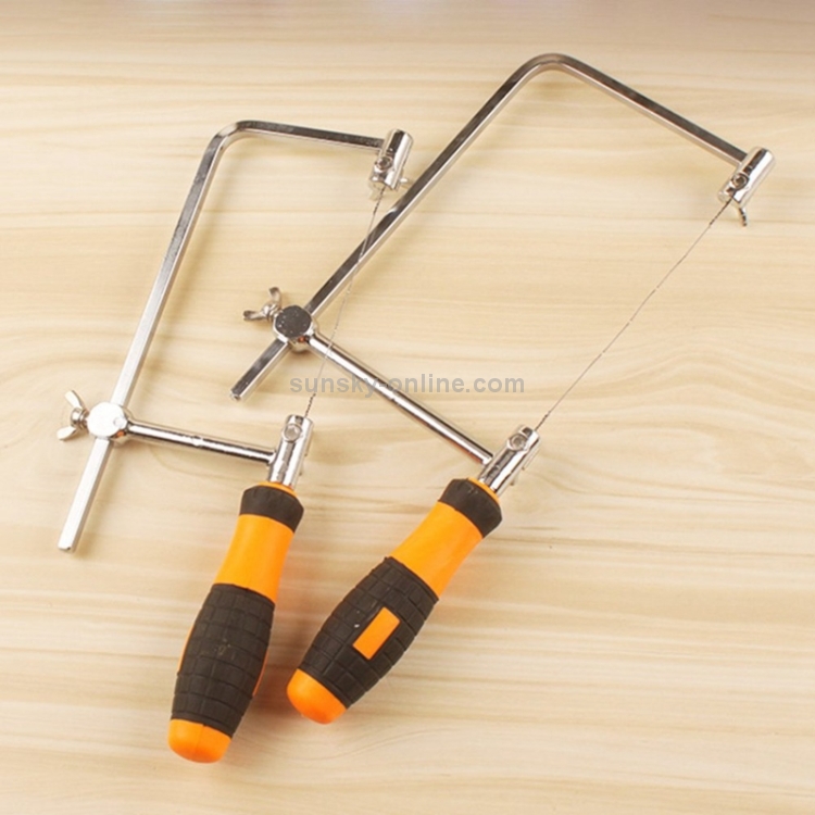 U Shape Hacksaw with Blades for Metal Wood Plastic Tube Wire DIY Hand Tool Portable Woodworking Saw Width 75mm