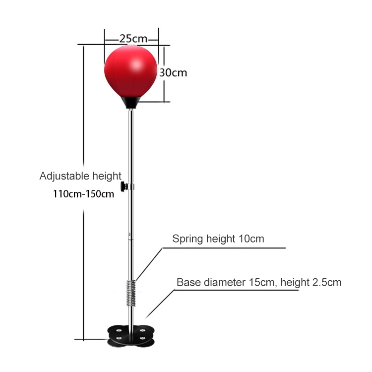 Ballon de réaction de la vitesse de boxe montée sur la tête Ballon de  combat de la maison, Spécifications: 20g Ball noire + 85G Boule rouge