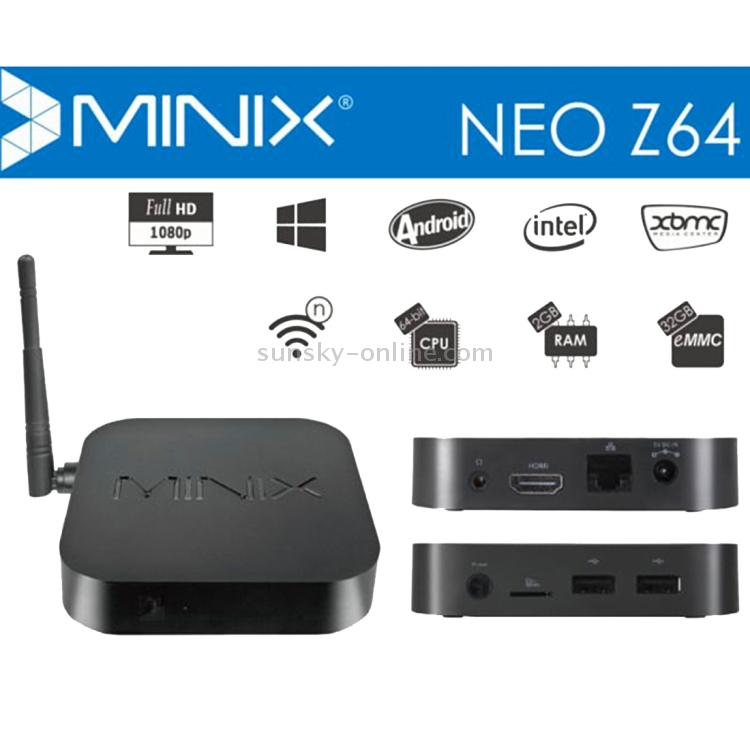 MINIX NEO Z64 1080P Full HD Windows 10 Intel Z3735F 32-bit Quad Core TV BOX Mini PC con control remoto, RAM: 2GB, ROM: 32GB, Capacidad extendida: 32GB, Soporte WiFi, Bluetooth, XBMC KODI - 7
