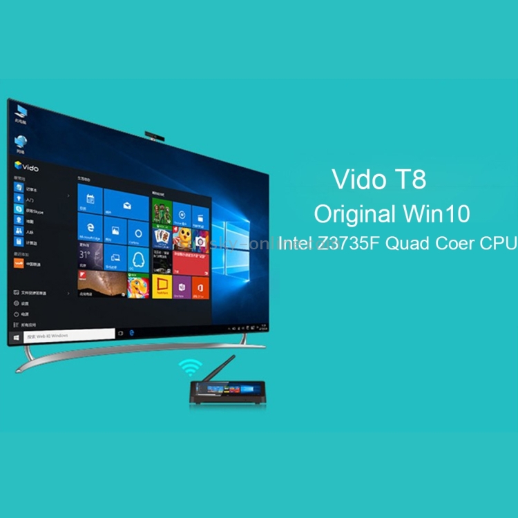 Vido T8 Mini PC, 7 pulgadas Windows 10 Intel Z3735F Quad-core 1.83GHz, RAM: 2GB, ROM: 32GB, Soporte WiFi / LAN / BT4.0 / HDMI - 7