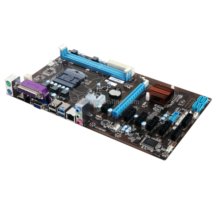 HM76BTC 8-PCIE 8 GPU LGA Mining Motherboard พร้อม i3 CPU Extender Riser ...