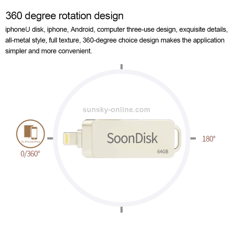 8GB USB 3.0 + 8 Pin + USB-C / Type-C Android iPhone Computer Dual-use Rotary U Disk(Silver) 8GB USB 3.0 + 8 Pin + USB-C / Type-C Android iPhone Computer Dual-use Rotary U Disk(Silver)