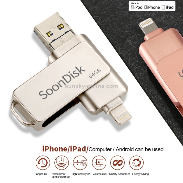 8GB USB 3.0 + 8 Pin + USB-C / Type-C Android iPhone Computer Dual-use Rotary U Disk(Silver) 8GB USB 3.0 + 8 Pin + USB-C / Type-C Android iPhone Computer Dual-use Rotary U Disk(Silver)