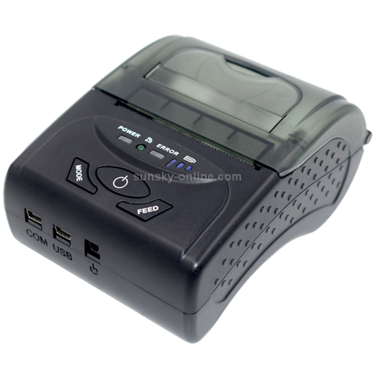 POS-5807 Impresora de tickets térmica Bluetooth portátil con puerto USB de 58 mm, tamaño máximo de papel térmico admitido: 57x50 mm - 2