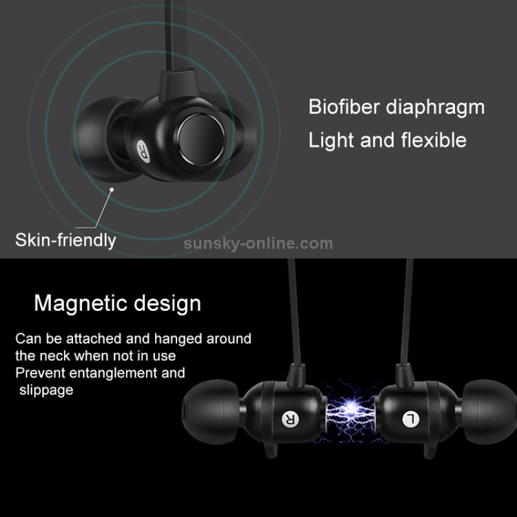 CYKE S6 Neck-mounted Metal Magnetic Sports Waterproof Bluetooth Earphone with Microphone, Support Calls(Black) CYKE S6 Neck-mounted Metal Magnetic Sports Waterproof Bluetooth Earphone with Microphone, Support Calls(Black)