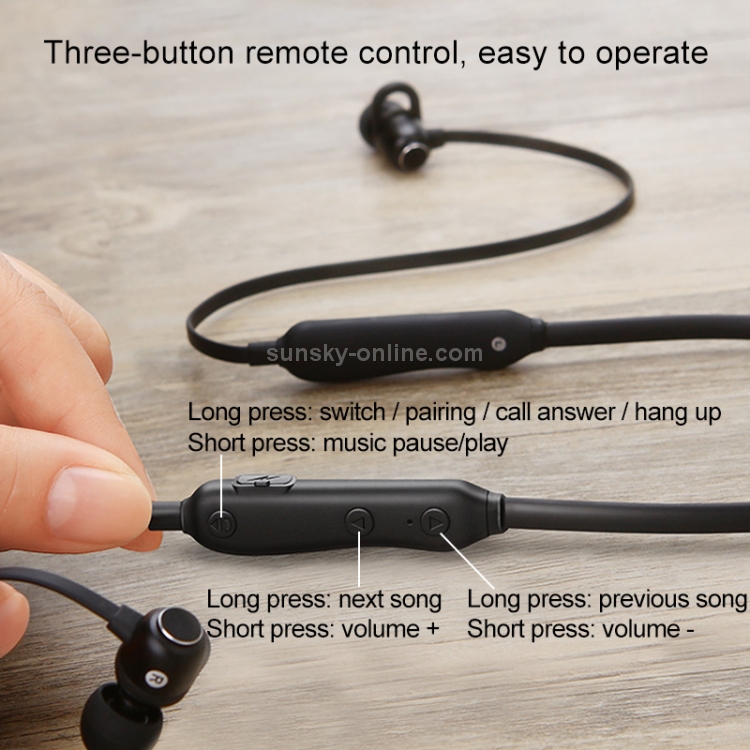 CYKE S6 Neck-mounted Metal Magnetic Sports Waterproof Bluetooth Earphone with Microphone, Support Calls(Black) CYKE S6 Neck-mounted Metal Magnetic Sports Waterproof Bluetooth Earphone with Microphone, Support Calls(Black)