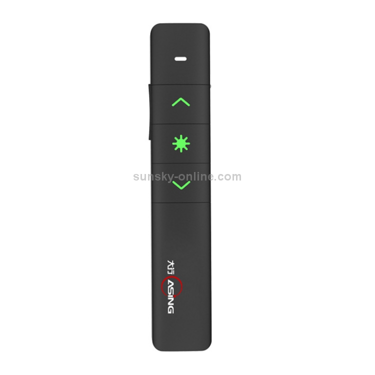 ASiNG A218 2.4GHz Presentador láser rojo inalámbrico PowerPoint Clicker Representación Puntero de control remoto, Distancia de control: 100m - 1