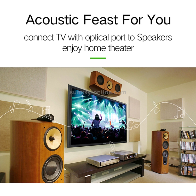 Cable Audio optique Toslink numérique Ugreen 2m pour home cinéma