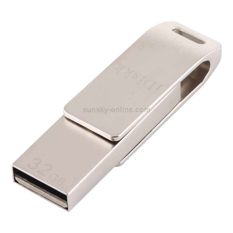 iDiskk U001 32GB 8 Pin Male + USB Female Interface Rotatable USB Flash Drive iDiskk U001 32GB 8 Pin Male + USB Female Interface Rotatable USB Flash Drive