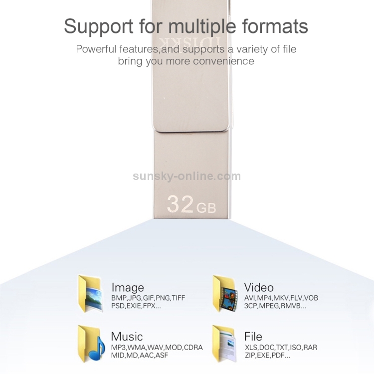 iDiskk U001 32GB 8 Pin Male + USB Female Interface Rotatable USB Flash Drive iDiskk U001 32GB 8 Pin Male + USB Female Interface Rotatable USB Flash Drive