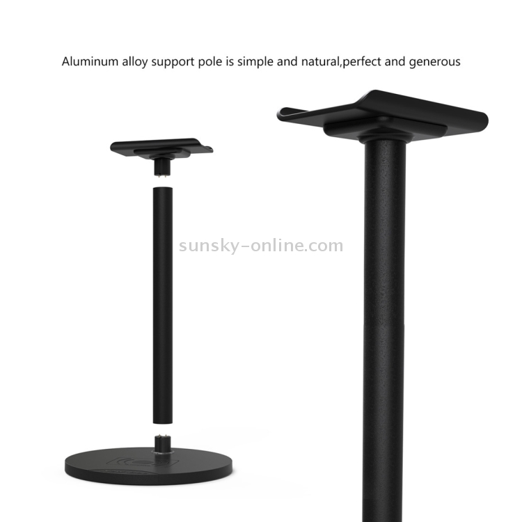 New Bee 2 in 1 ABS + Aluminium Alloy + TPU Material Headphone Holder / Headset Stand & QI Standard Wireless Charging Transmitter(Black) New Bee 2 in 1 ABS + Aluminium Alloy + TPU Material Headphone Holder / Headset Stand & QI Standard Wireless Charging Transmitter(Black)